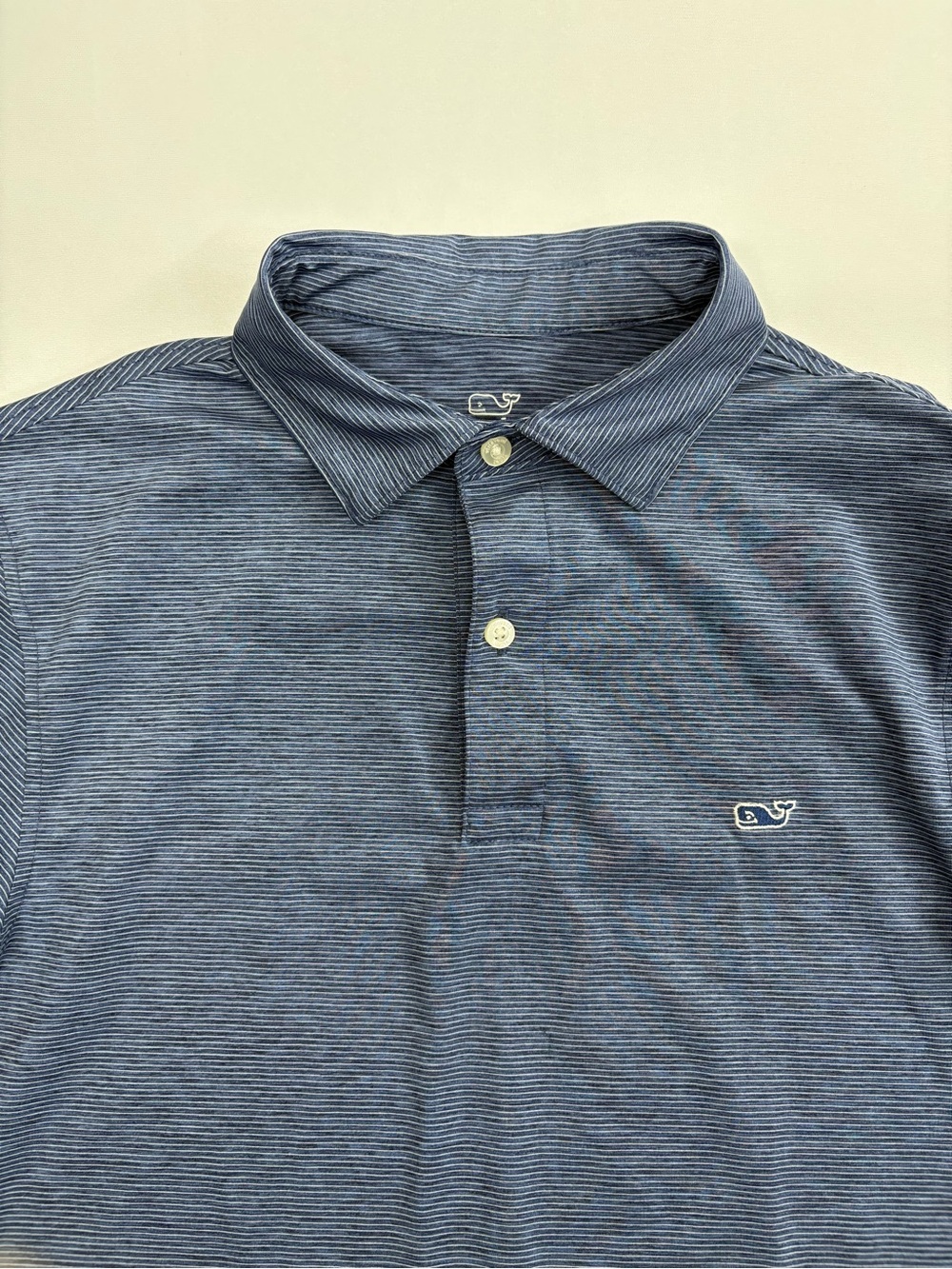 Vineyard Vines Polo Shirt Mens XS Blue Stretch Striped Performance Golf